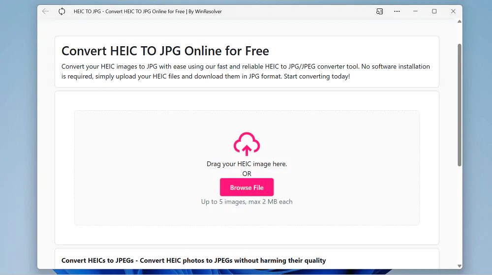 Easy Way To Convert Multiple HEIC To JPG On Windows 11 10